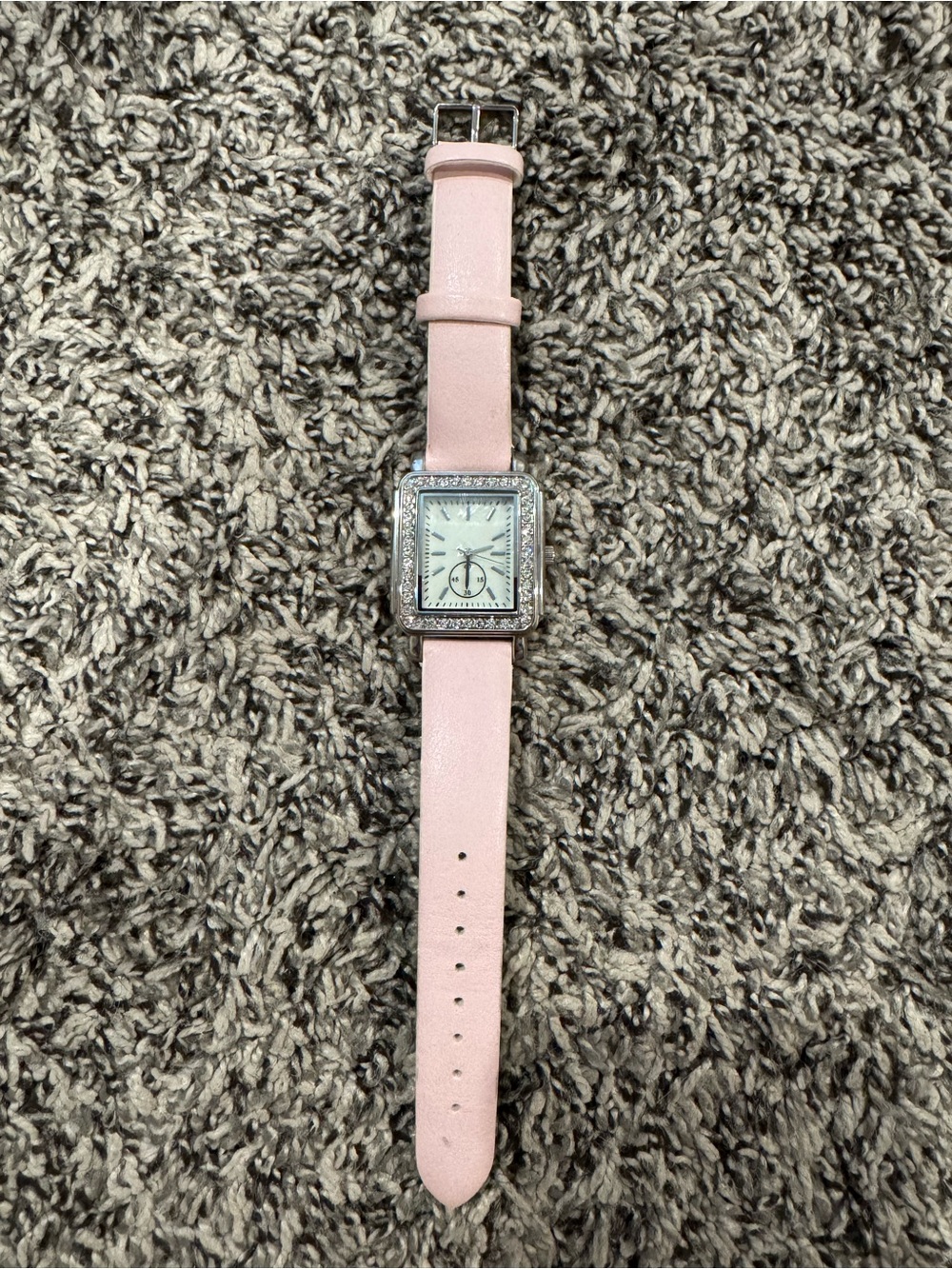 Pink rhinestone watch